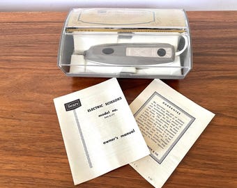 Vintage Sears 3-Speed Electric Scissors, Fabric Shears, 1970s Crafting Tool