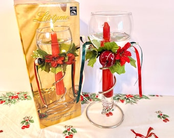 1970s Alco Litetyme Spiral Floating Christmas Candle Holder