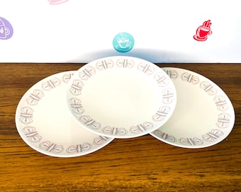 Franciscan Merry Go Round Plates, Mid Century Atomic Design (6-inch Set of 3)
