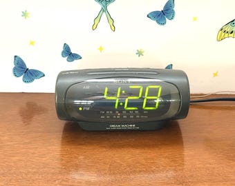 Vintage Early 2000s, Sony Dream Machine Alarm Clock Radio | Black Dual Alarm, AM/FM, Compact 3.5" H X 8" W X 4" D