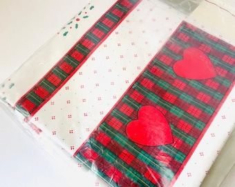 1980s Waterworks Tartan Christmas Shower Curtain