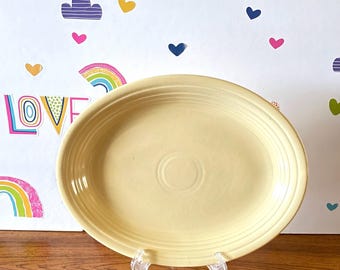 Fiesta Old Ivory Glaze 12" Platter, Original Homer Laughlin Cream Colored  Fiestaware Platter, Original Cream Fiesta Serving Platter