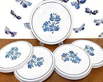 5 Pfaltzgraff Yorktown Blue Stove Burner Covers
