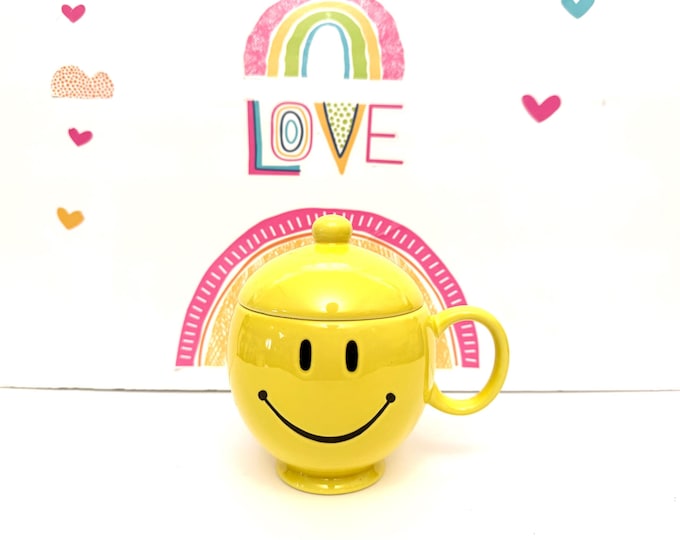 Featured listing image: TeleFora HAVE A HAPPY DAY Mug-Nelson Smiley Face Coffee Cup with Lid