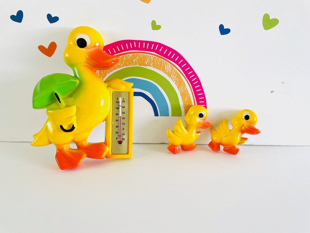 Chalkware Duck Family Thermometer Miller Chalk Ware Ducks Etsy