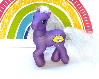 April Mist My Little Pony, Purple Jewel Birthday Figure, Toys R Us Exclusive - Vintage 2003, White Mane