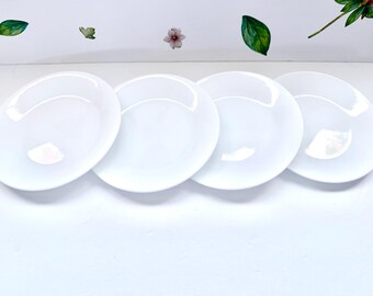 4 Vintage Winter Frost White Corning Ware Bread and Butter Plates