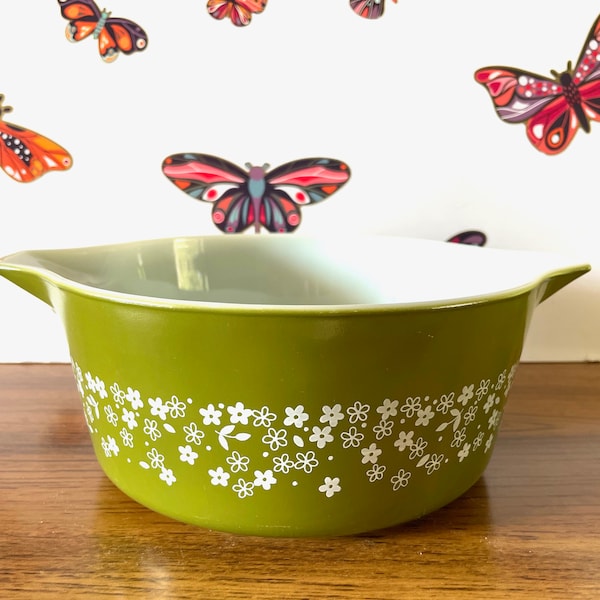 Pyrex Spring Blossom Casserole, Pyrex Spring Blossom 475, Pyrex Crazy Daisy 475, Pyrex Spring Blossom 2.5 Quart Baking Dish