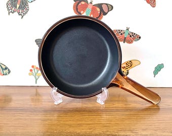 Small Pyrex 7" Non-Stick Skillet, Pyrex Corning Visions Cookware, Pyrex Visions Amber Frying Pan, Corning Vision 7" Skillet, Pyrex Sauté Pan