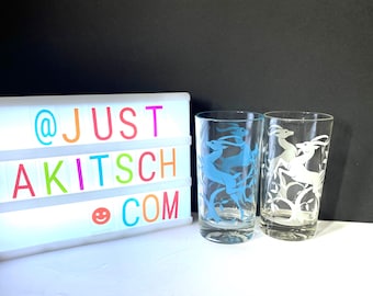 Vintage Federal Glass Highball/Juice Gazelle Glasses