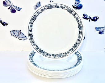 3 Or 4 Corning Old Town Blue Dinner Plates-10"