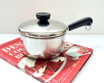 80s Revere Ware 1 Quart Disk Bottom Tri-Ply Saucepan Model 87-A