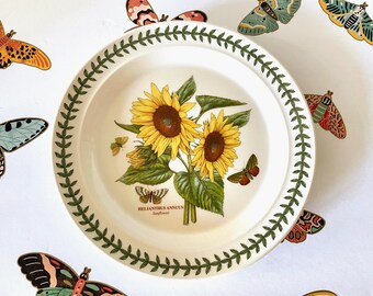 Portmeirion Botanic Garden Susan Williams-Ellis Dinner Plate, Portmeirion Botanic Garden Sunflower/Helianthus Annuus Dinner Plate