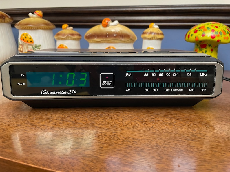 1980's Radio Shack Chronomatic Digital Clock Radio Etsy