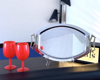 Mid-Century Modern Kromex Chrome Serving Tray (16.5" Platter)