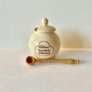Rare Vintage German Mustard Jar,  Kuhne Dusseldorfer Ritter Senf Jar, Kühne Düsseldorfer Ritter Mustard Jar, Germany West Mustard Jar