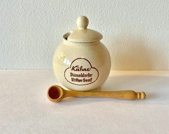 Rare Vintage German Mustard Jar,  Kuhne Dusseldorfer Ritter Senf Jar, Kühne Düsseldorfer Ritter Mustard Jar, Germany West Mustard Jar