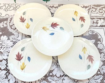 Vintage Franciscan Autumn Plates - Set of 5 Small Bread and Butter Dishes