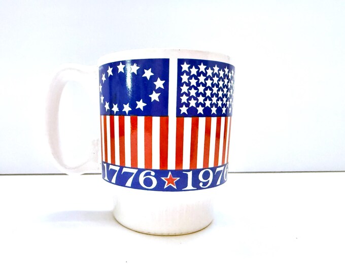 Featured listing image: Vintage Pfaltzgraff Bicentennial Patriotic Red White and Blue Ceramic Coffee Mug