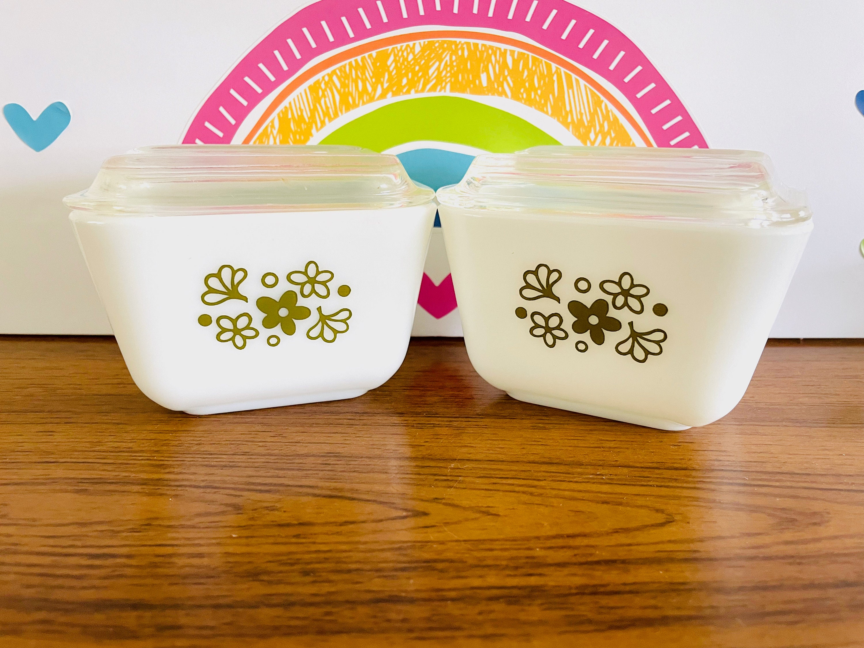 Pyrex spring blossom refrigerator best sale set