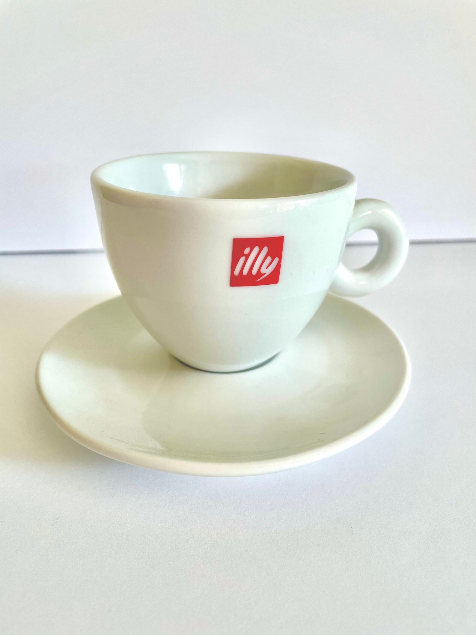 Illy Red Logo Cappuccino Cup and Saucer Illy Coffee Mug Etsy