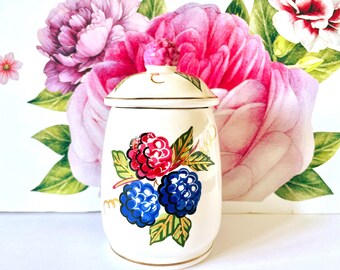 Vintage Knott's Berry Farm Sugar Bowl: Covered Berry Jam Jar
