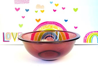 Pyrex 325 Mixing Bowl: Cranberry Glass - Vintage Nesting Style