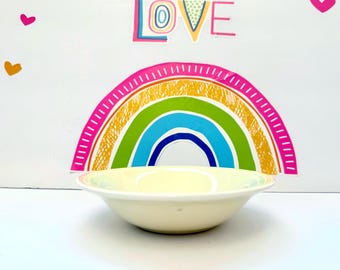 Homer Laughlin, Vintage Carnival Fruit Vessel | Ivory Ceramic Dessert Sauce Piece | 5/8 Inch Diameter