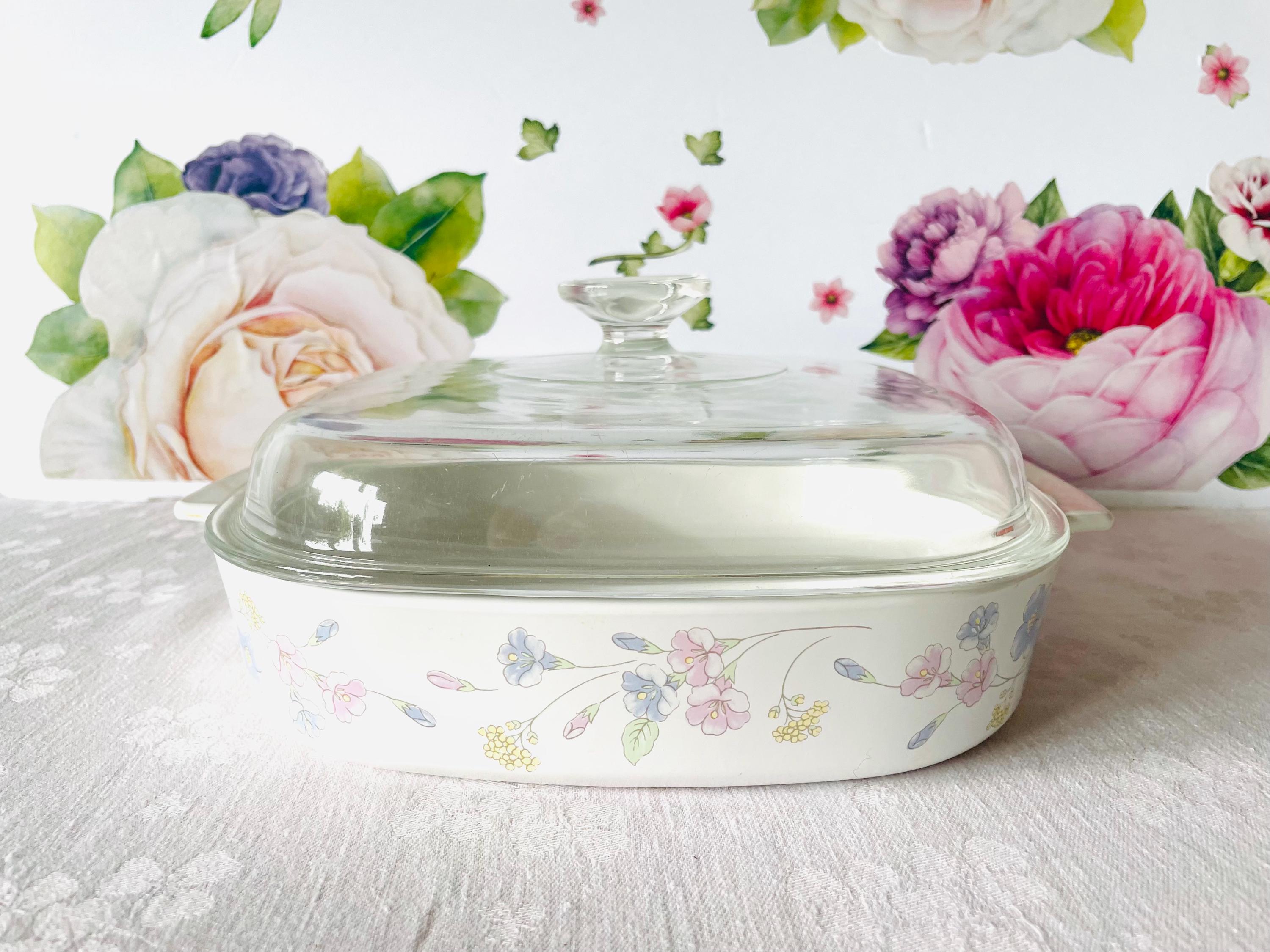Corning Ware Pastel Bouquet 10 Covered Skillet Large Corning Pastel Bouquet Baker Corning Ware Pastel Bouquet Baking Pan Corning A 10