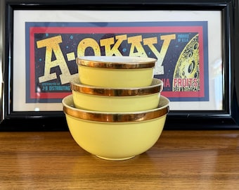 3 Halls Superior Gold Label Kitchenware Mixing Bowls