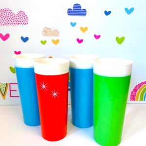Vintage Insulated Tumblers, GITS-ware Hi-Kool Starburst, Set of 4