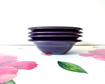4 Retired Homer Laughlin Fiesta Plum Stacking Bowls
