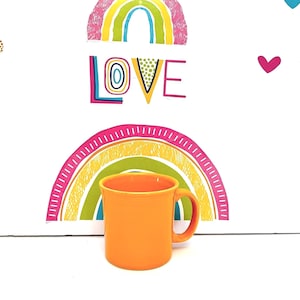 Homer Laughlin Fiesta Tangerine Java Mug-12 Ounce Orange Coffee Cup