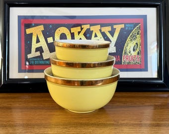 3 Halls Superior Gold Label Kitchenware Mixing Bowls