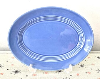 Homer Laughlin Harlequin Mauve Blue Platter, Homer Laughlin Harlequin 11" Serving Platter, 1930s Harlequin Homer Laughlin Periwinkle Platter
