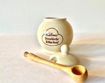 Rare Vintage German Mustard Jar  Kuhne Dusseldorfer Ritter Senf Jar
