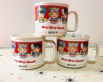 3 Vintage Westwood Campbell's Kids Soup Bowls/Mugs