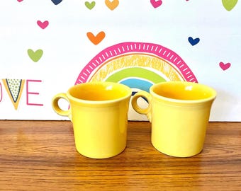 Pair Sunflower Fiesta Coffee Mugs