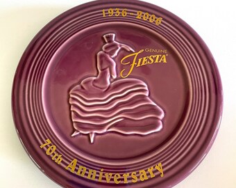 Heather Fiesta 70th Anniversary Trivet, Discontinued Purple Heather Fiesta Trivet, Homer Laughlin Purple Fiesta Trivet, HLC Purple Trivet