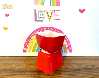 2 Red PYREX 501 Refrigerator Dishes-No Lids