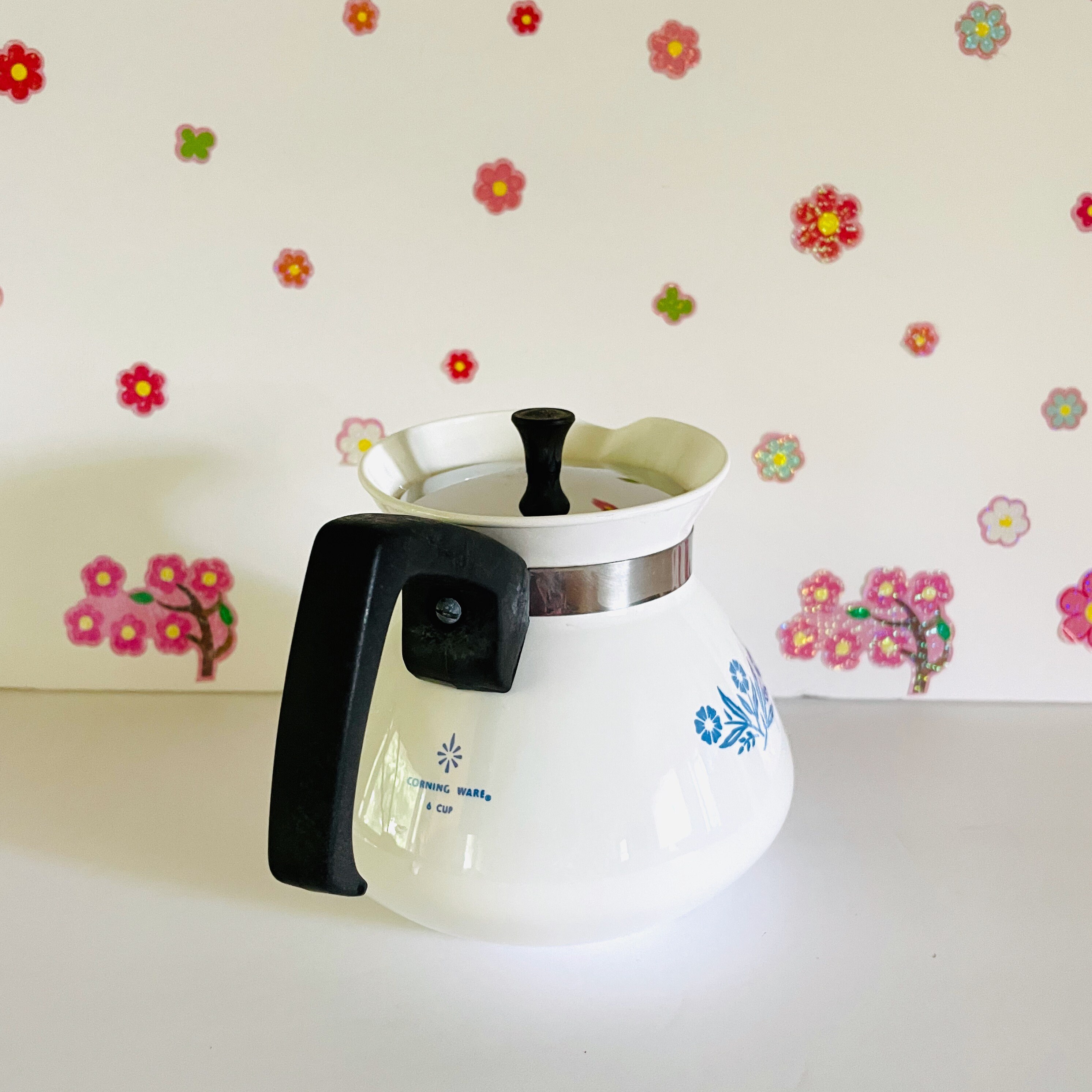 Corning Blue Cornflower Tea Kettle Corningware Cornflower Etsy