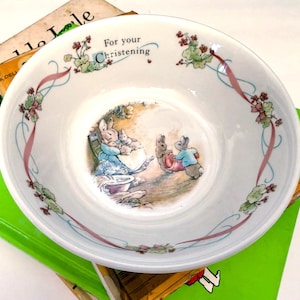 Wedgwood Beatrix Potter Peter Rabbit Christening Gift Bowl