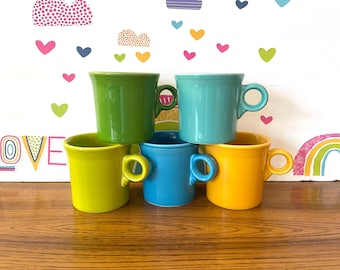 Pick Your Fiesta O Handle Mug, Marigold Fiesta Mug, Shamrock Fiesta Mug, Turquoise Fiesta Mug, Peacock Fiesta Mug, Lemongrass Fiesta Mug