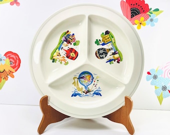Le Ballon, Carnival Vintage Appetizer Plate | Porcelain Luxembourg, Designer Jean Mercier | 11.25 In
