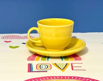 Homer Laughlin Sunflower Yellow Fiesta Cup and Saucer