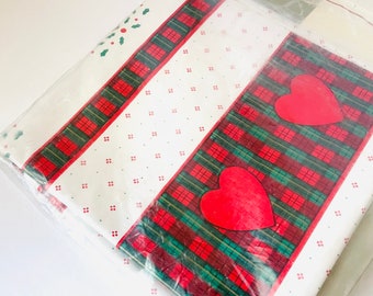 1980s Waterworks Tartan Christmas Shower Curtain