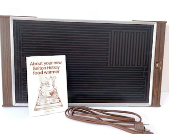 SALTON HOTRAY 1970s Electric Hot Plate, Food Warmer, Made in USA Hotplate, Salton Hotray, Salton Automatic Food Warmer Model H-930