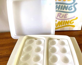 Tupperware Deviled Egg Carrier, Tupperware Egg Storage #723-4