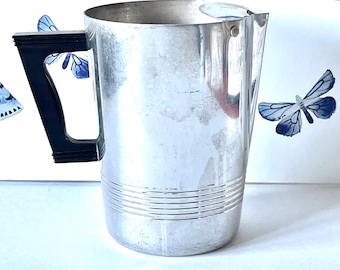 Anodized Aluminum Pitcher, Enterprise Gauge Quality Aluminum Pitcher, Vintage 1960s 2 Quart Aluminum Pitcher, Aluminum Pitcher with Ice Lip