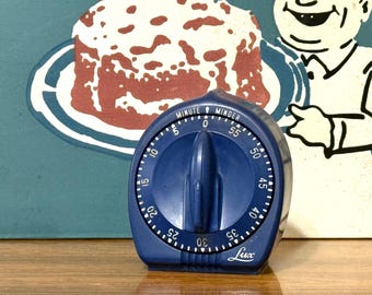 Rare Blue LUX Minute Minder Kitchen Timer 60 Minutes